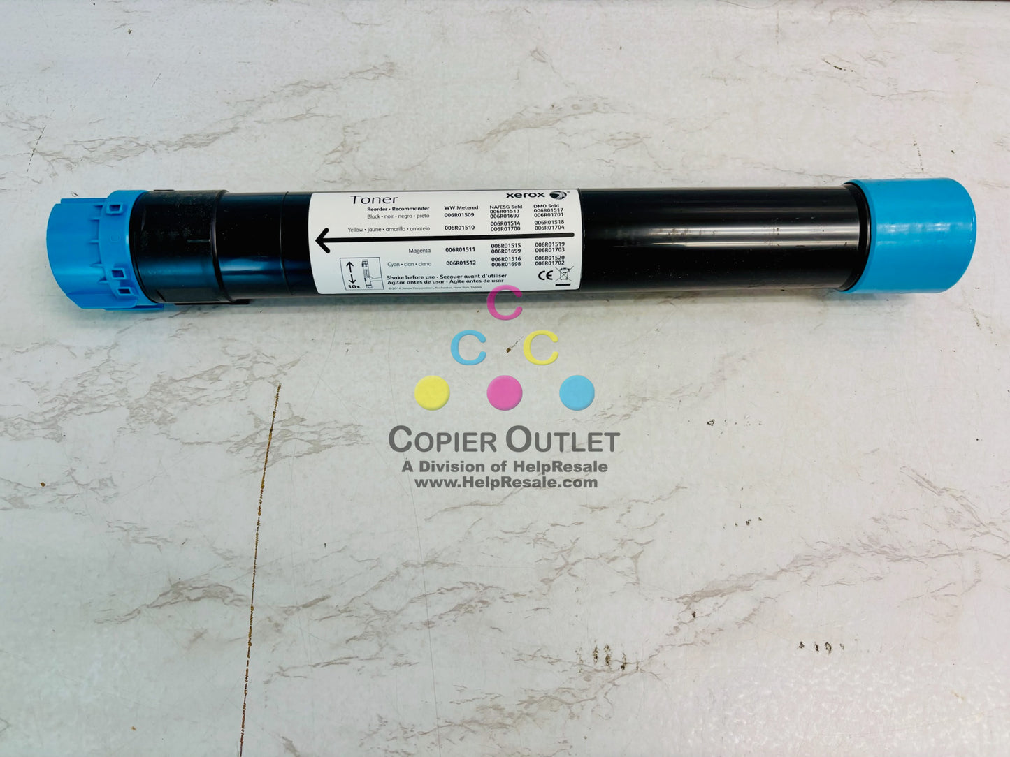 4 Open OEM Xerox WC7525,7545 Cyan, Magenta, Yellow & Black Toner 006R01513,14,15,16