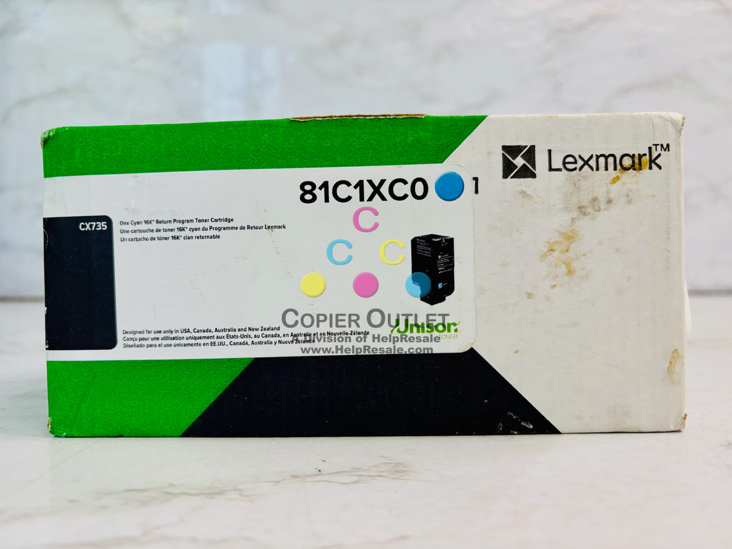 Genuine Lexmark CX735 Cyan Return Program Toner Cartridge 81C1XC0