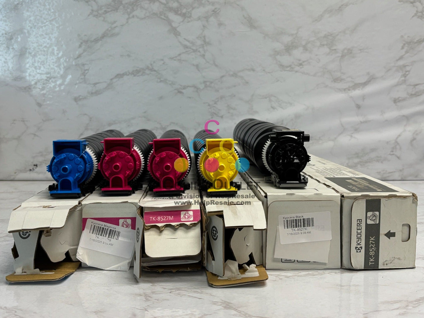 6 Open OEM Kyocera TASKalfa 3552ci,3553ci,4052ci CMMYKK Toners TK-8527, TK8527