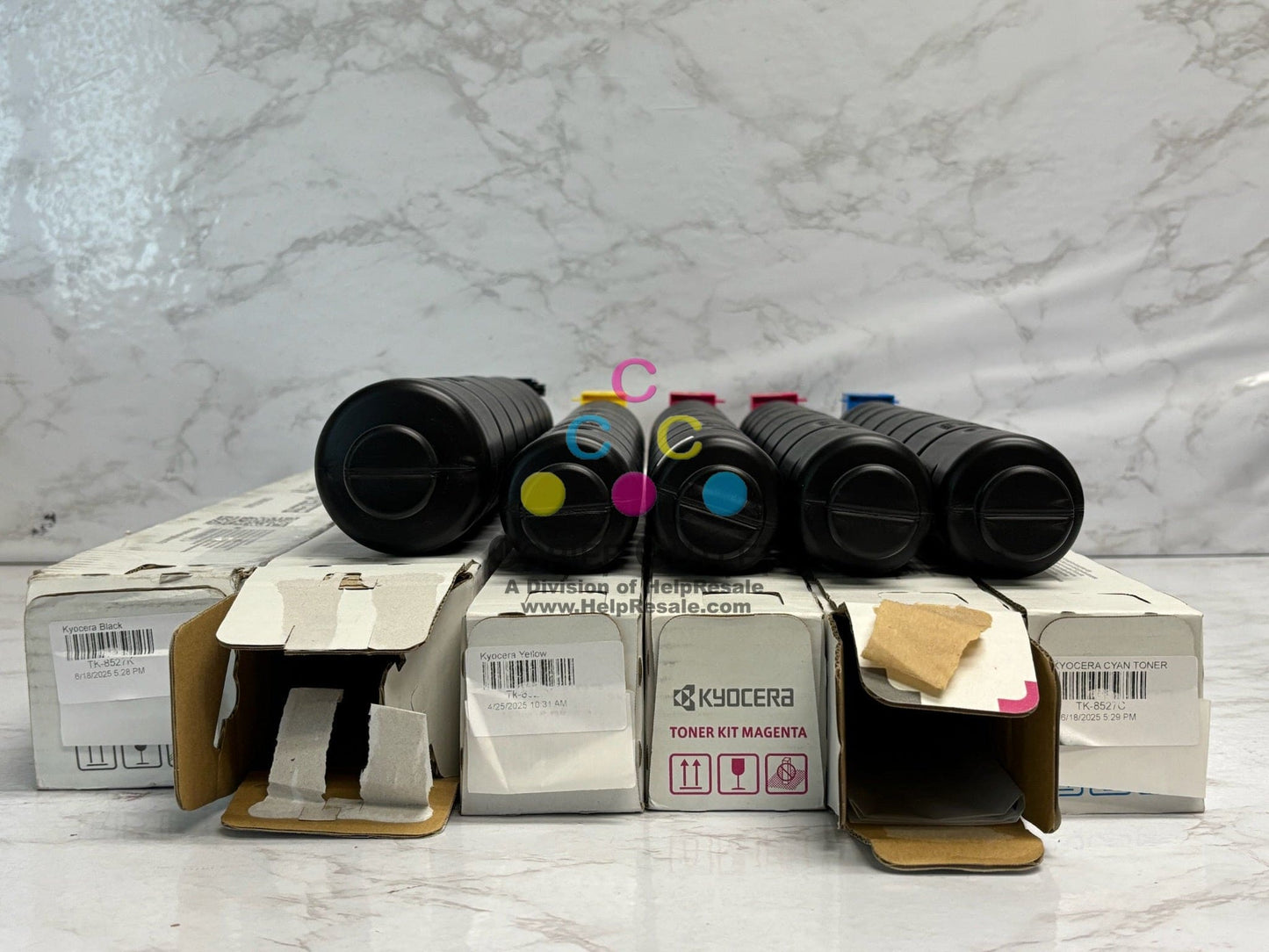 6 Open OEM Kyocera TASKalfa 3552ci,3553ci,4052ci CMMYKK Toners TK-8527, TK8527