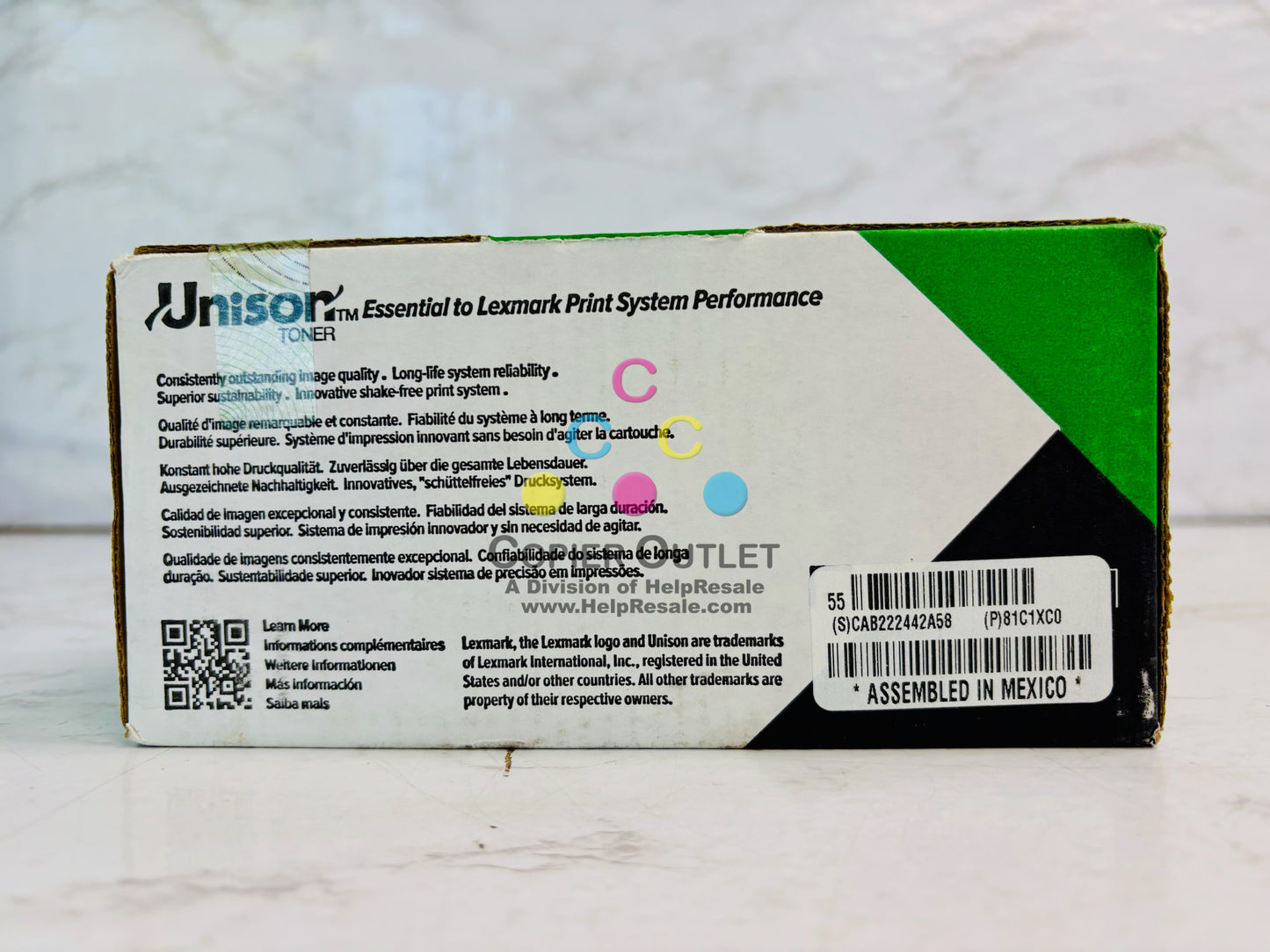 Genuine Lexmark CX735 Cyan Return Program Toner Cartridge 81C1XC0