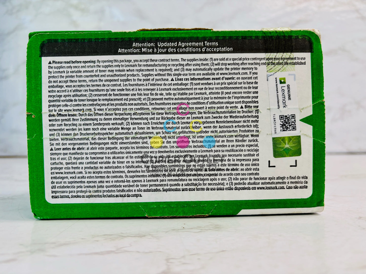 Genuine Lexmark CX735 Cyan Return Program Toner Cartridge 81C1XC0