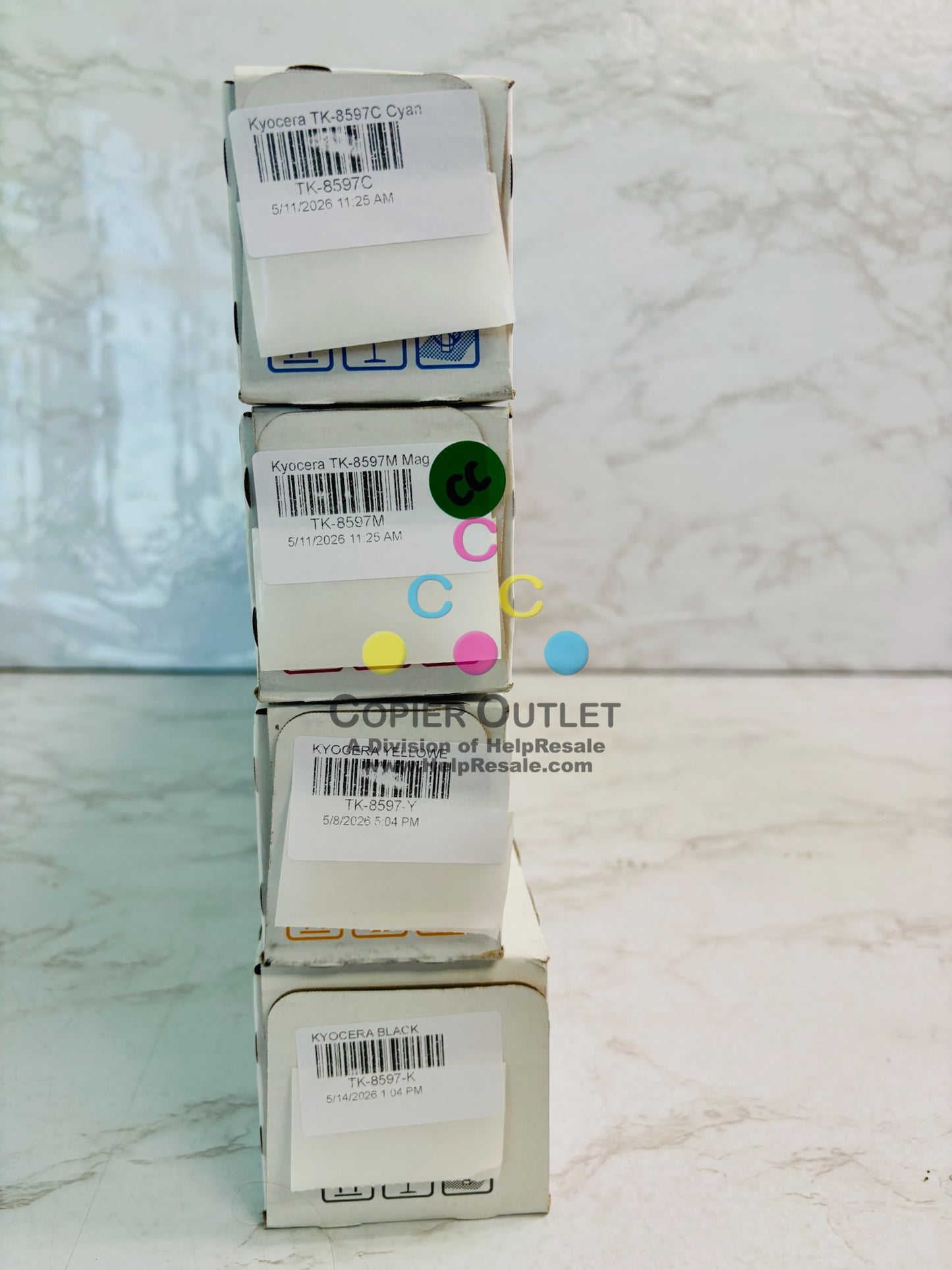 4 Genuine Kyocera TASKalfa MZ4001ci,MZ5001ci CMYK Toner TK-8597