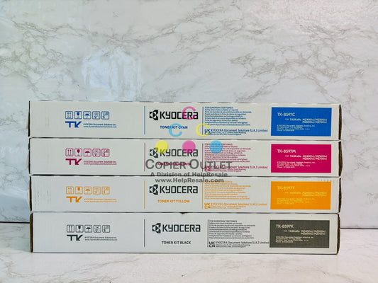 4 Genuine Kyocera TASKalfa MZ4001ci,MZ5001ci CMYK Toner TK-8597