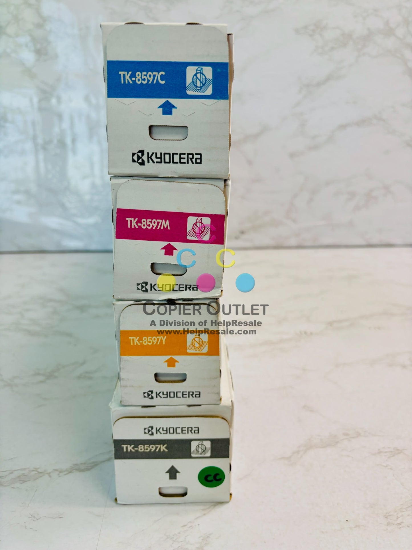 4 Genuine Kyocera TASKalfa MZ4001ci,MZ5001ci CMYK Toner TK-8597