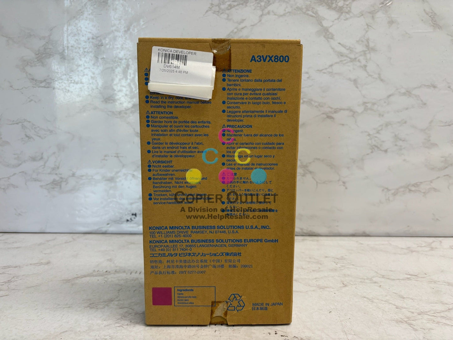 Genuine Konica Minolta AccurioPress C2060,C3070 Magenta Developer DV614M,A3VX800