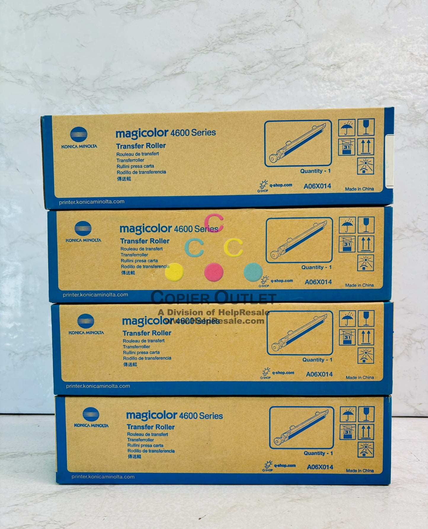 4 Genuine Konica Minolta Magicolor 4650, 4650DN Second Transfer Roller A06X014