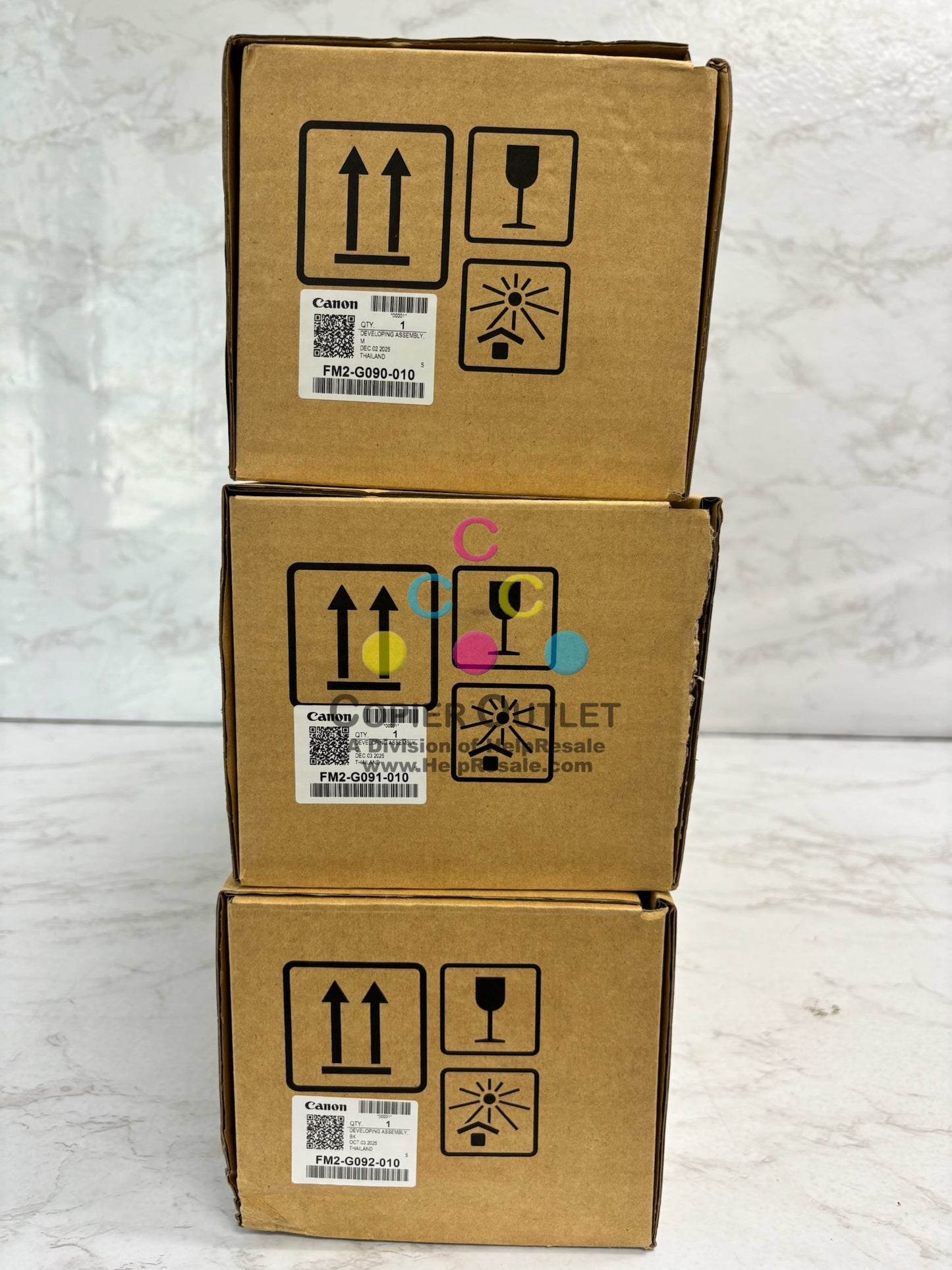 3 Genuine Canon C3926i,C3930i CMK Developing Assemblys FM2-G090-010 , G091, G092