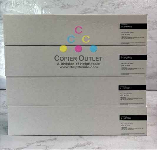 4 New Unbranded Xerox WC 7525, 7530, 7535, C8030 Drum Cartridges 013R00662