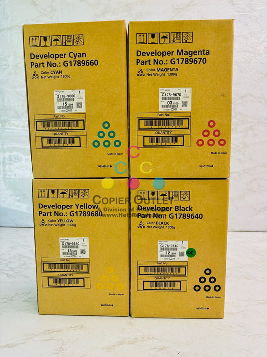 4 Genuine Ricoh Pro C720, C720S CMYK Toner G1789640, G1789660,G1789670,G1789680