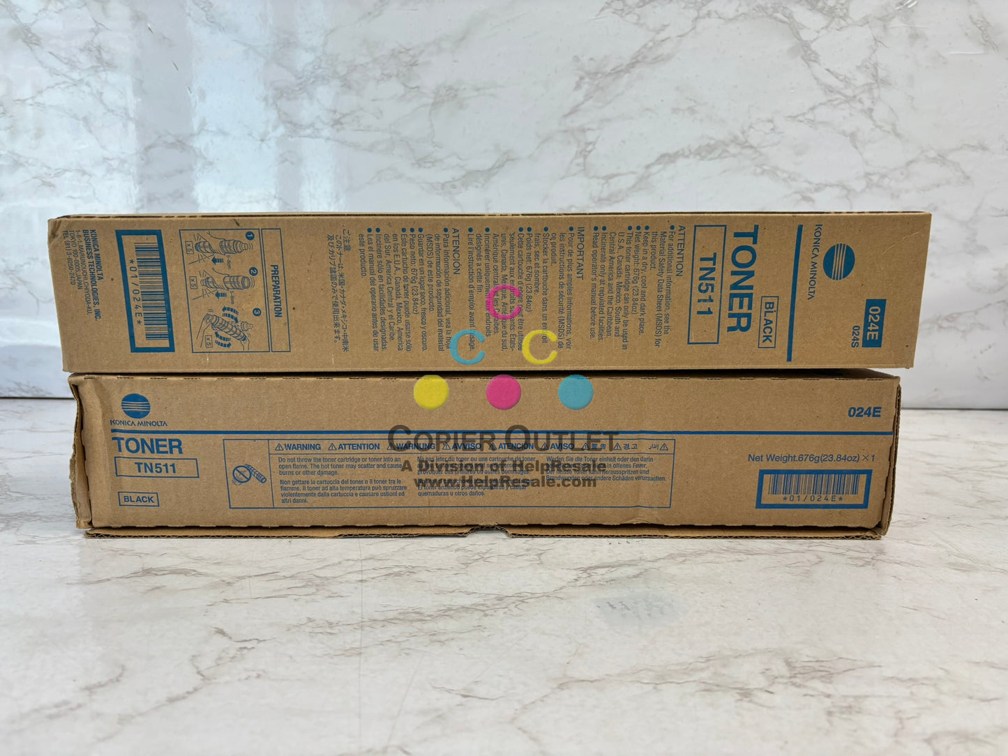 2 Genuine Konica TN511 Black Toner for BH 360 361 420 421 500 501 Same Day Ship