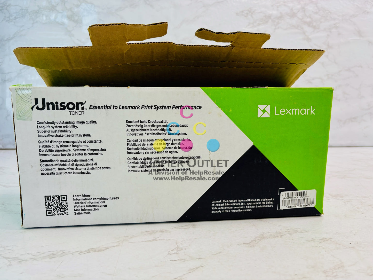Open Genuine Lexmark M5155, M5163, M5170 Black Toner 24B6015