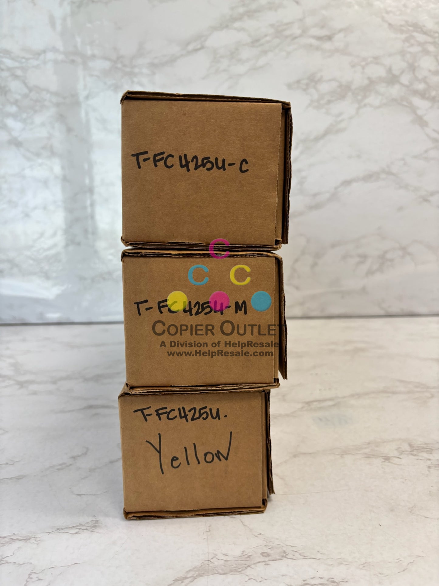 3 OEM Toshiba es2525AC,3025AC,3525AC Cyan, Mag & Yellow Toners T-FC425U-C,M,Y