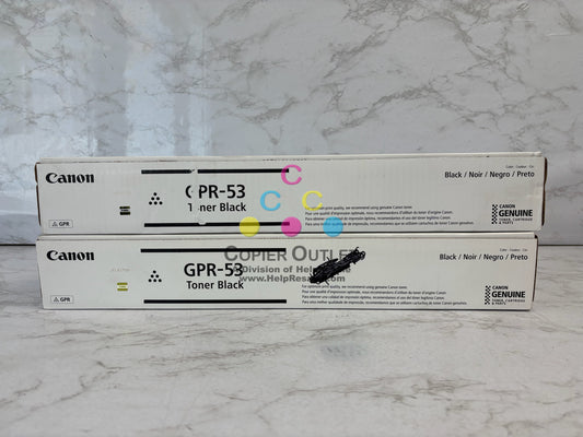 2 Genuine Canon iR C3325,C3330,C3525 GPR-53 , GPR53 Black Toners 8524B003AA