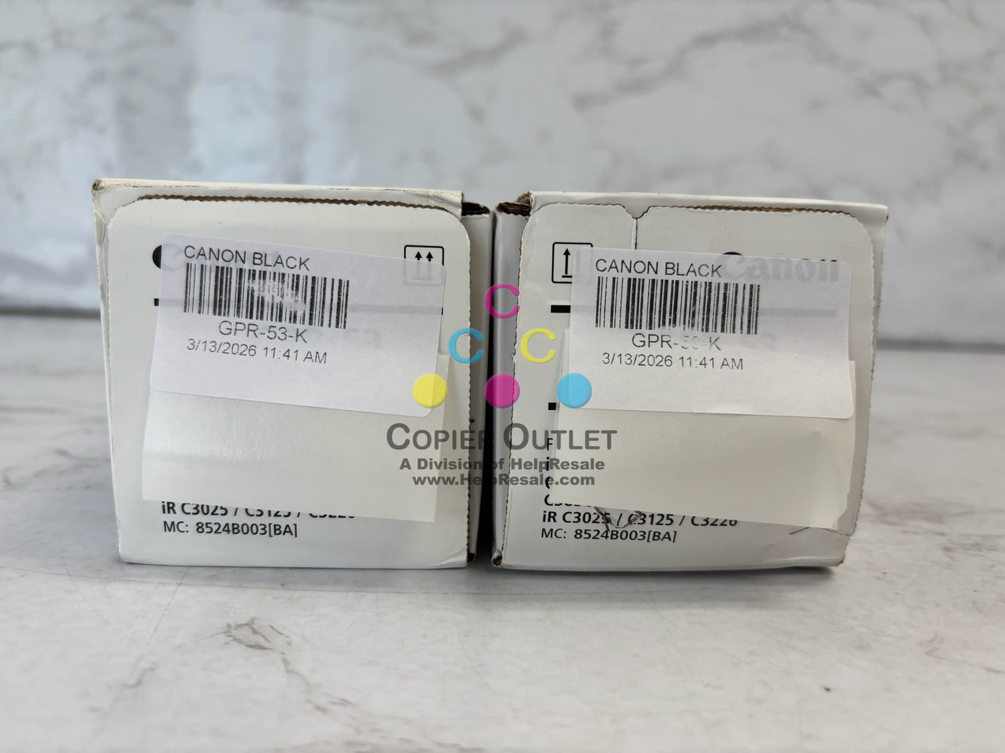 2 Genuine Canon iR C3325,C3330,C3525 GPR-53 , GPR53 Black Toners 8524B003AA