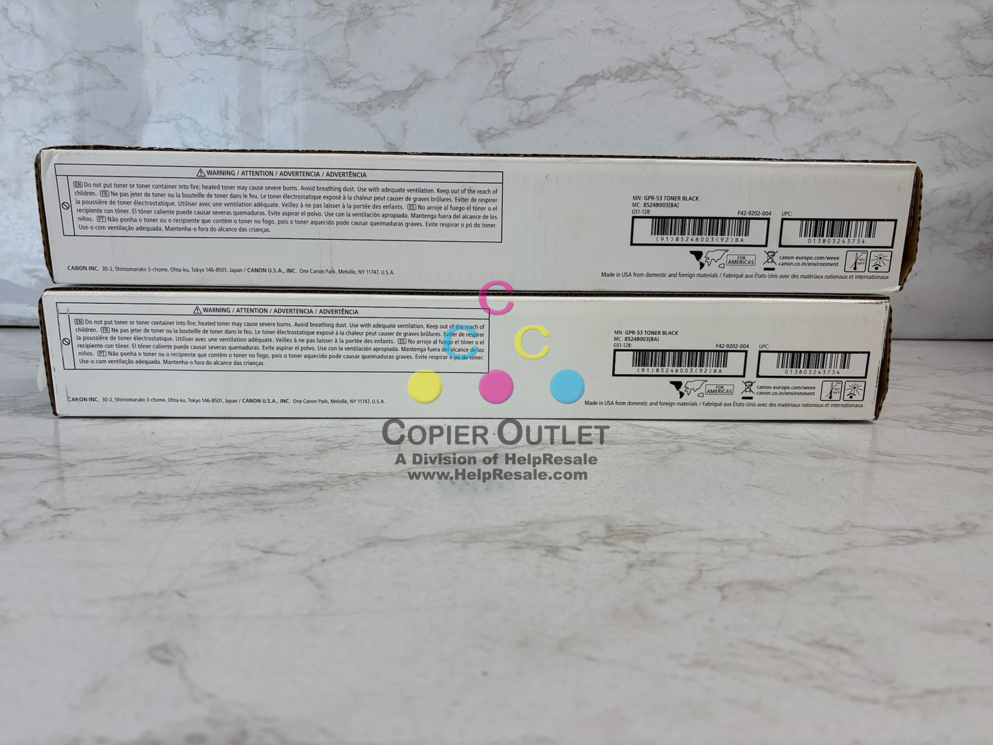 2 Genuine Canon iR C3325,C3330,C3525 GPR-53 , GPR53 Black Toners 8524B003AA