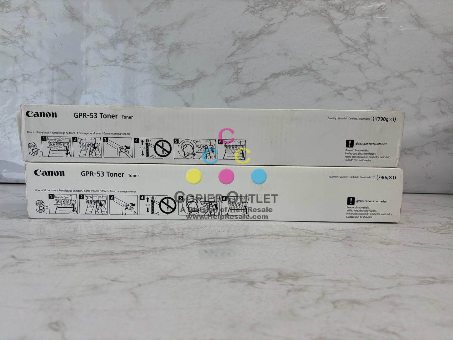 2 Genuine Canon iR C3325,C3330,C3525 GPR-53 , GPR53 Black Toners 8524B003AA
