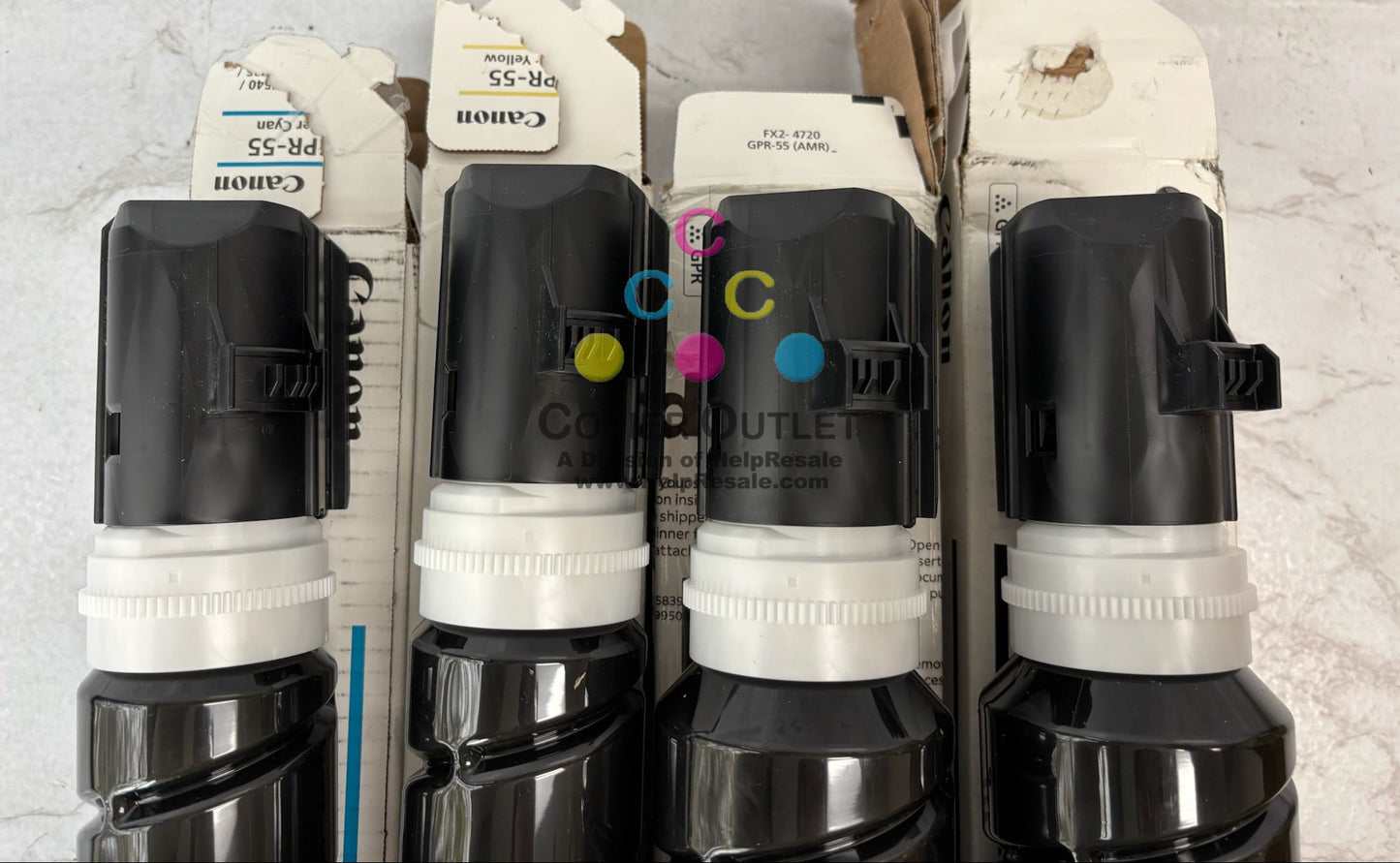 4 Open Genuine Canon iRA C5540i,C5550 Cyan, Yel & Black Toners GPR-55 CYKK