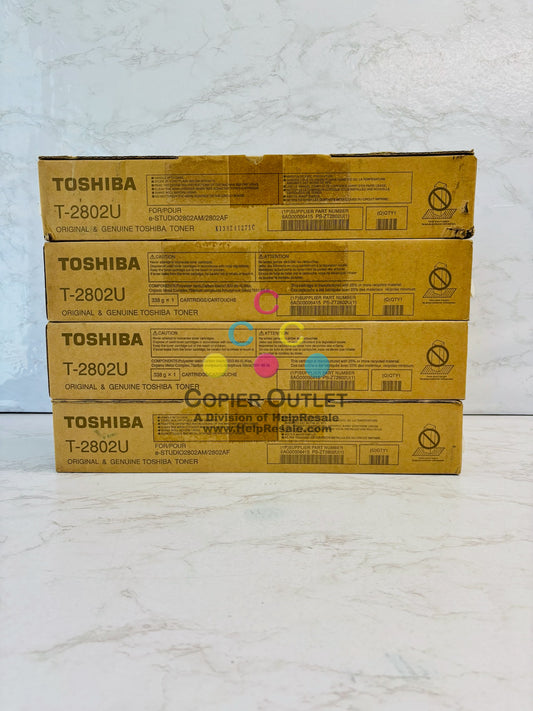4 Genuine Toshiba e-STUDIO 2802AM,2802AF Black Toner T-2802U