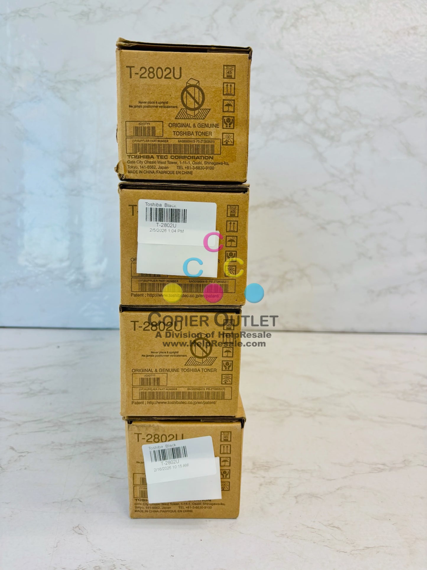 4 Genuine Toshiba e-STUDIO 2802AM,2802AF Black Toner T-2802U