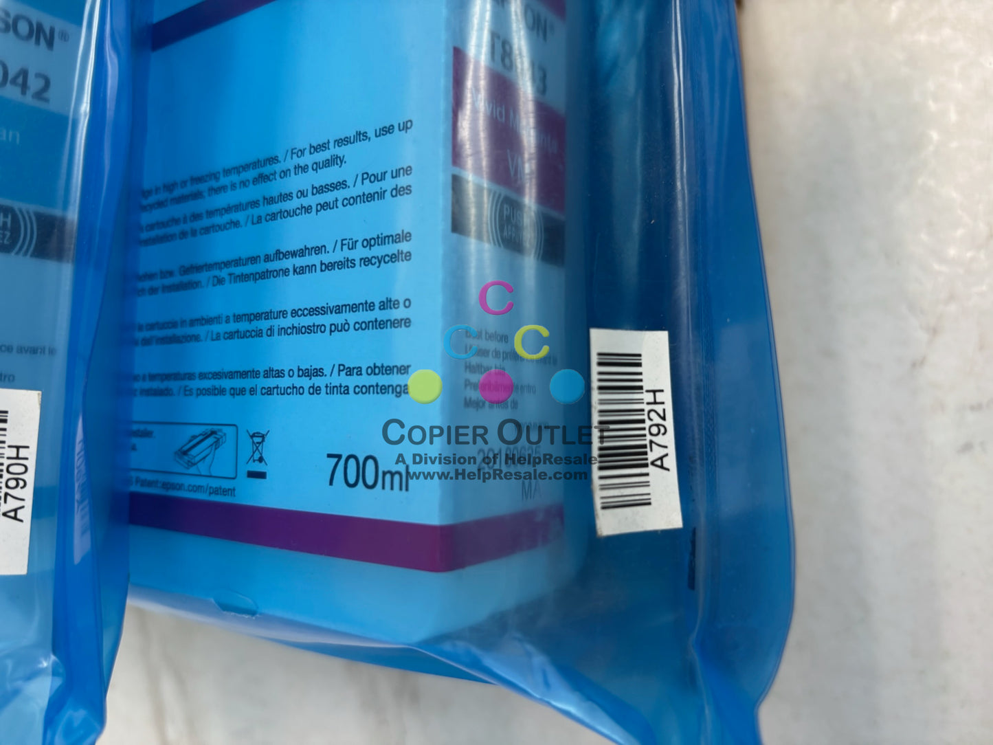 3 Genuine Epson SCP9000/8000 Cyan Mag & MBK inks T8042, T8043, T8048 (2018-2023)