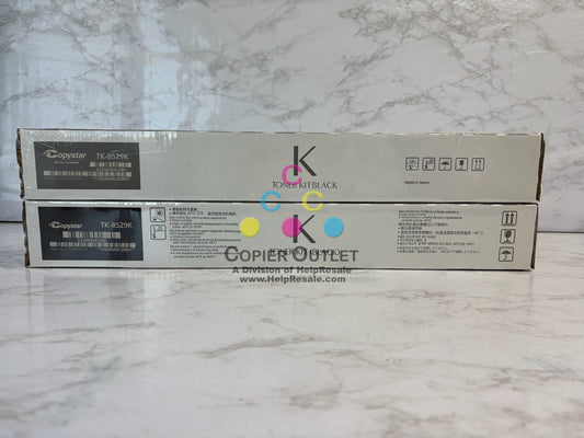 2 Genuine Copystar CS3552ci, 3553ci, 4052ci, 4053ci Black Toners TK-8529K