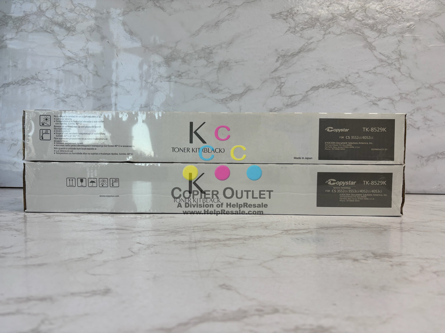 2 Genuine Copystar CS3552ci, 3553ci, 4052ci, 4053ci Black Toners TK-8529K