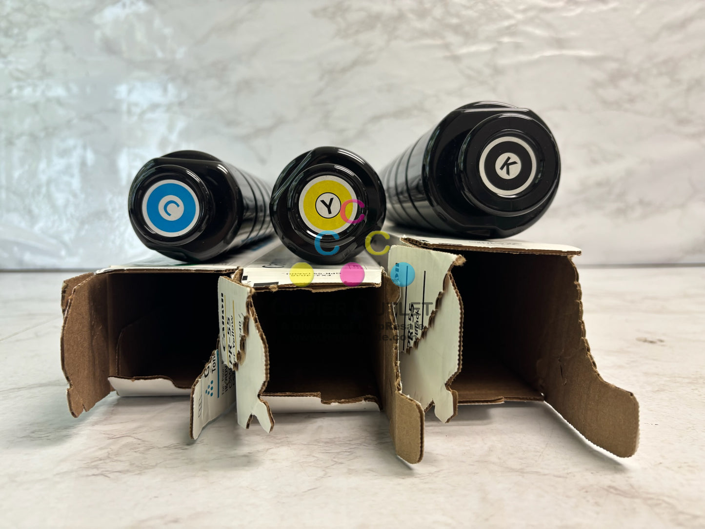 3 Open Genuine Canon IRA C5535,C5540,C5550,C5560 GPR-55, GPR55 CYK Toners