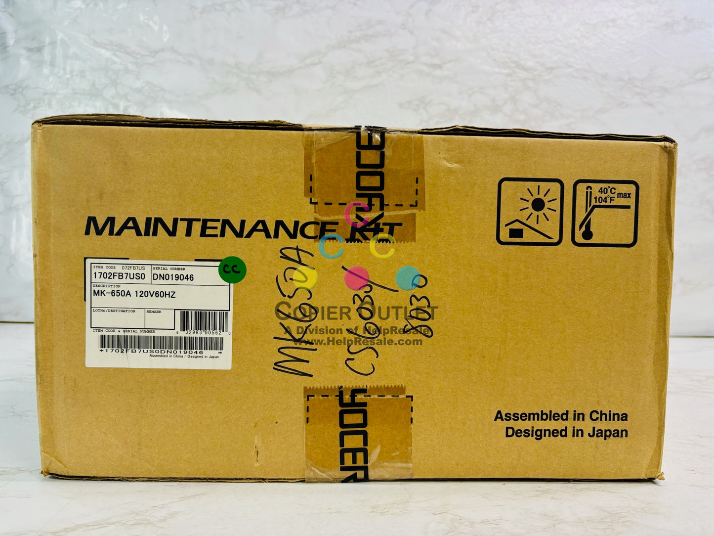 Open Genuine Kyocera Mita KM6030, KM8030 Maintenance Kit MK-650A, 120V60HZ