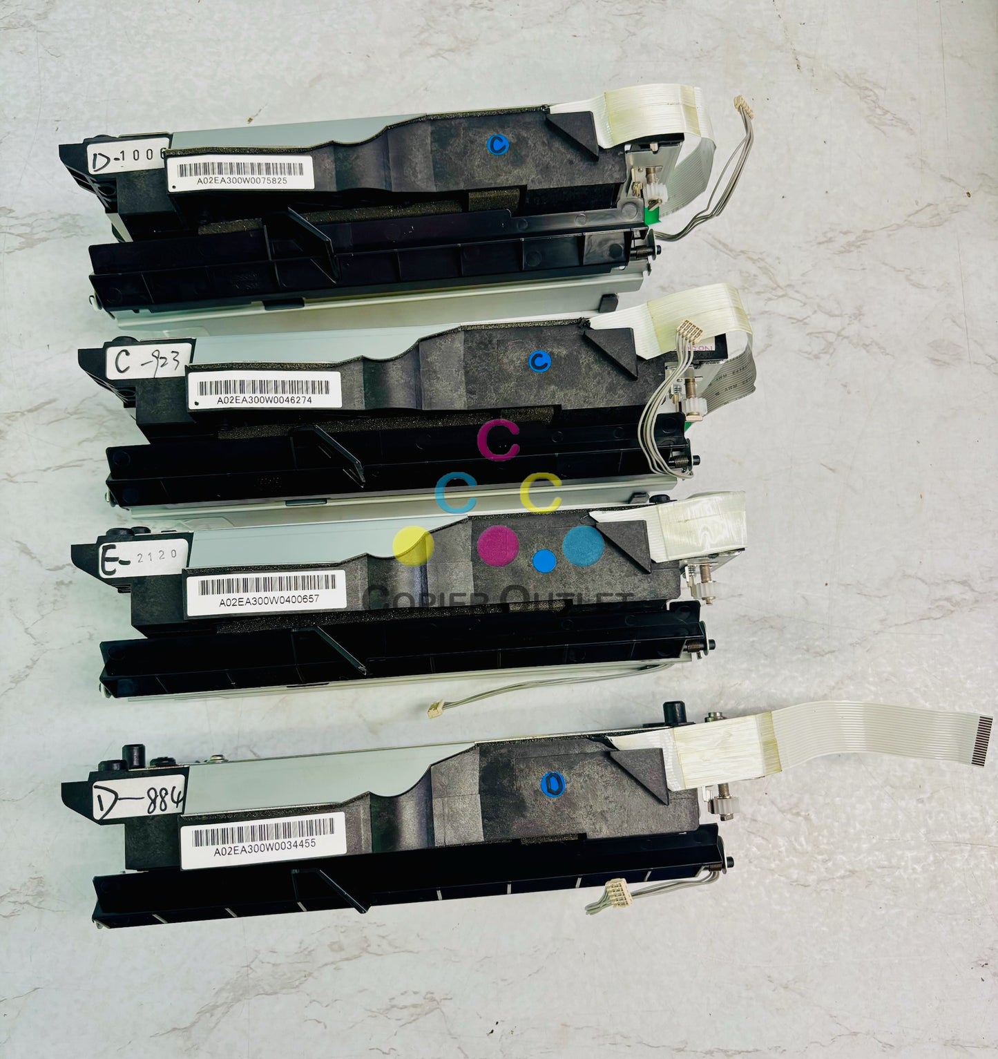 4 Open Genuine Konica C203, C253 Print Head Assembly A02ER7011, A02ER70211