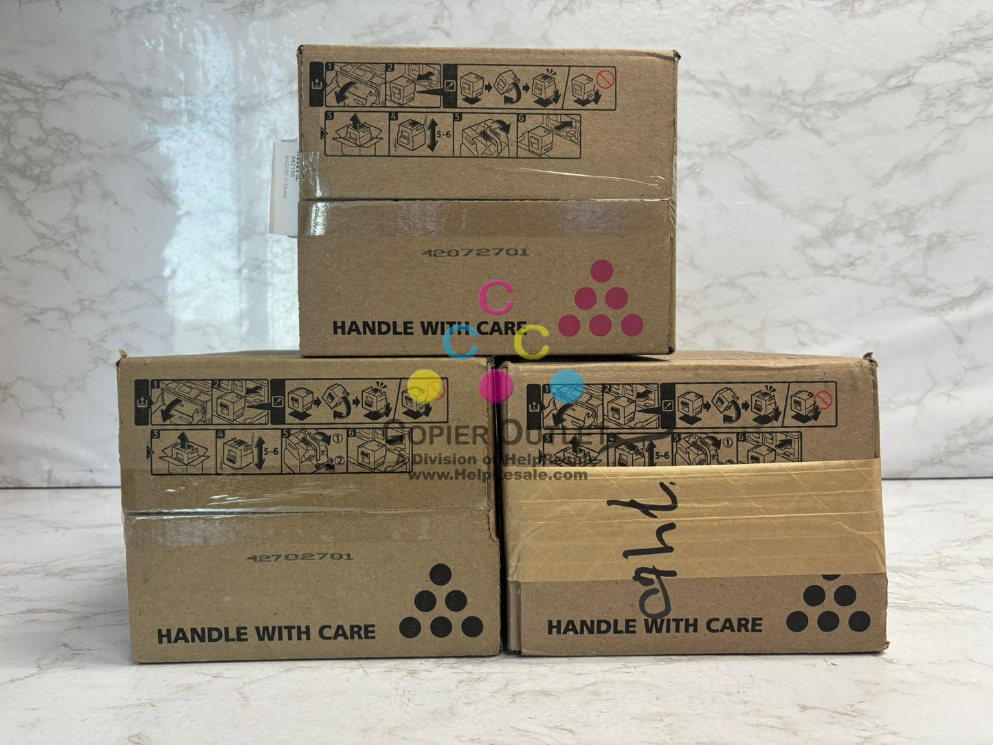 3 OEM Ricoh MP C8003,C6500,C8000,C6503 Magenta & Black Toners 842196, 842198