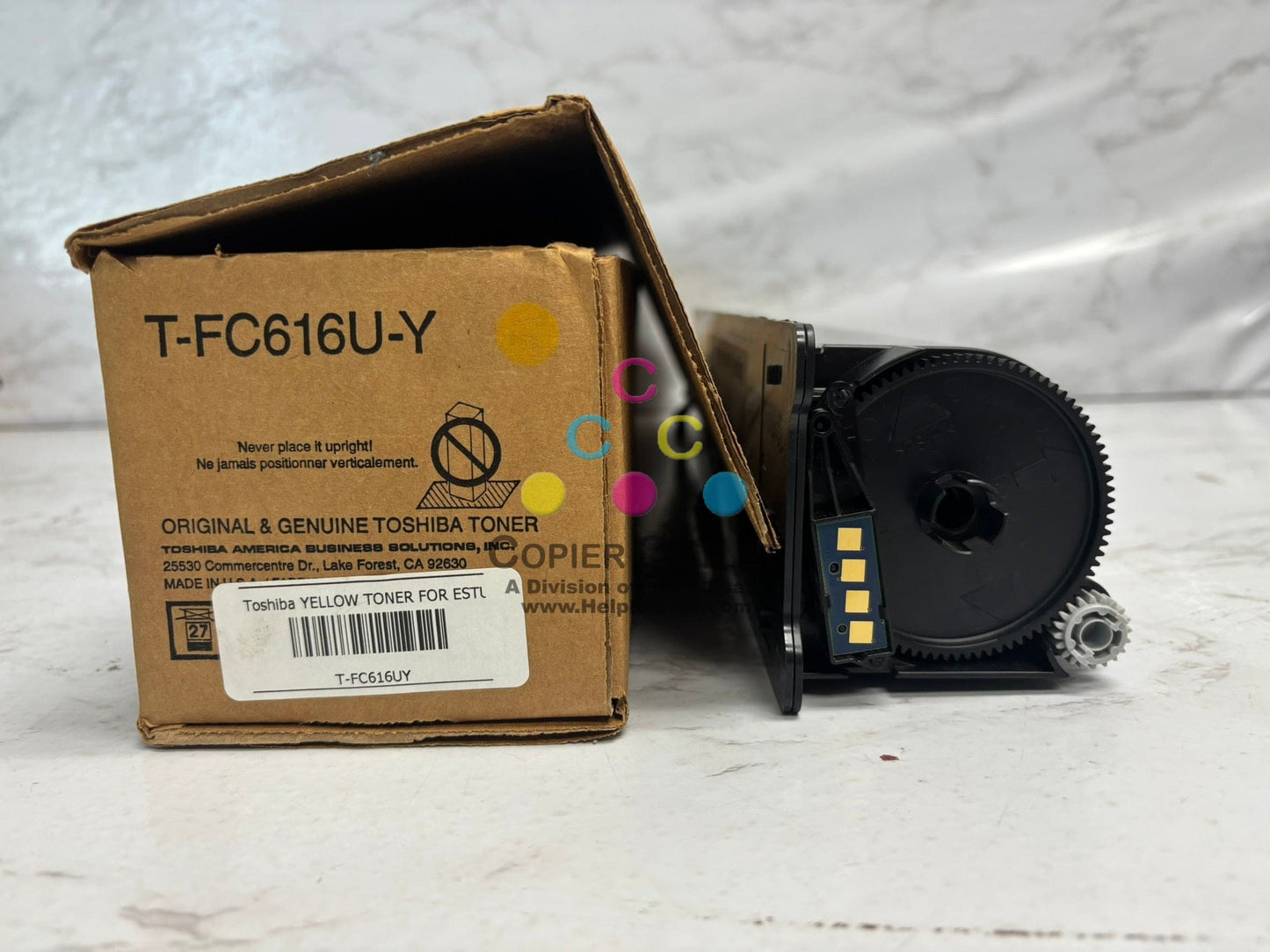 2 Genuine Toshiba eSTUDIO 5516AC,6516AC,7516AC YK Toners T-FC616U-Y, T-FC616U-K