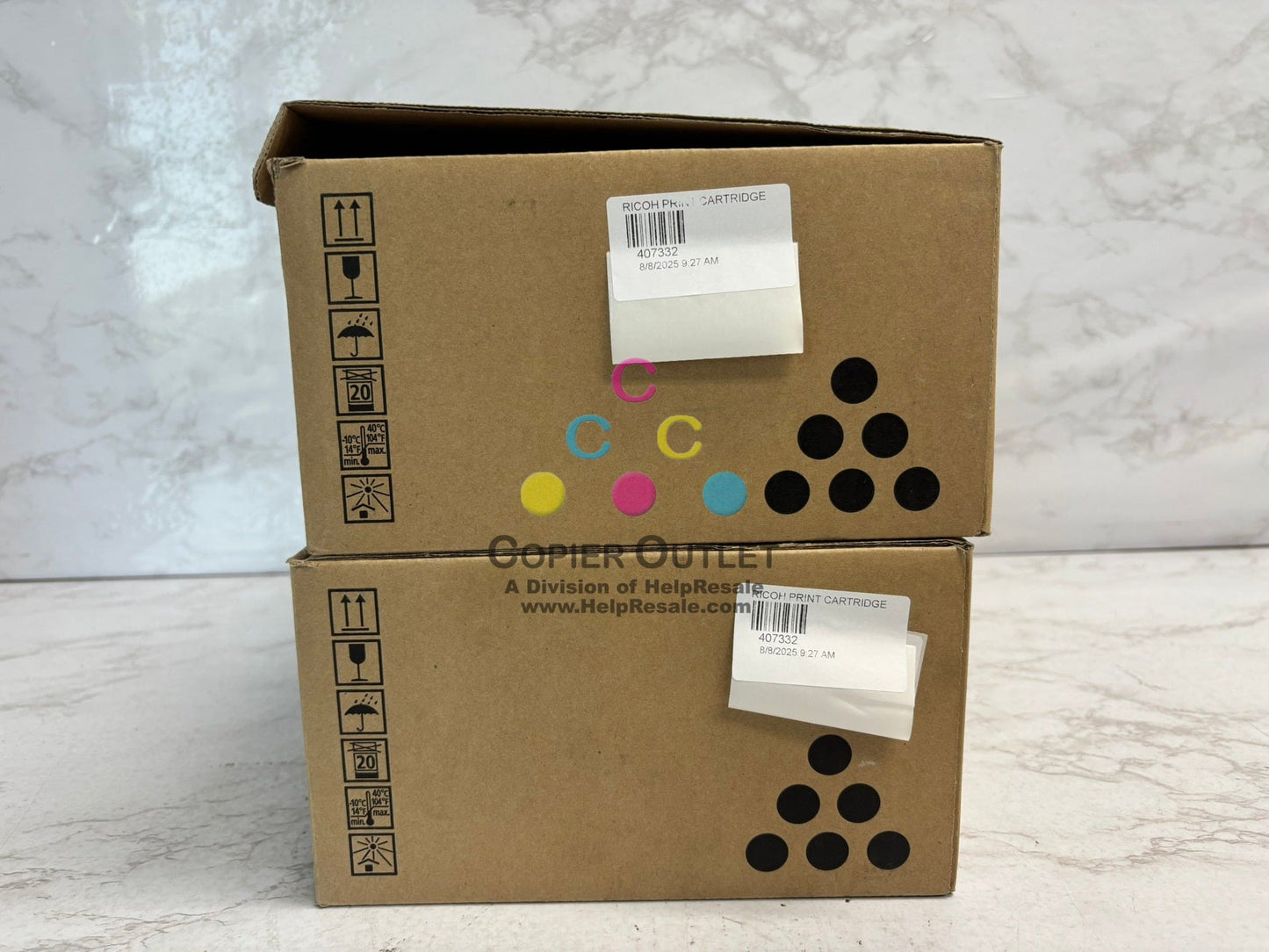 2 New Open Genuine Ricoh SP 3500BR Black Toners 407332, M850-61 Same Day Ship