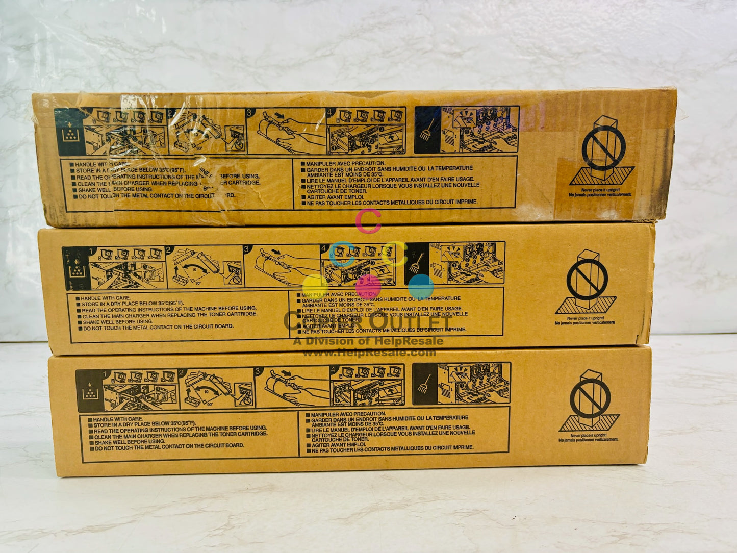 3 Open Genuine Toshiba E STUDIO 2515AC, 3015AC Magenta & Yellow Toner T-FC415