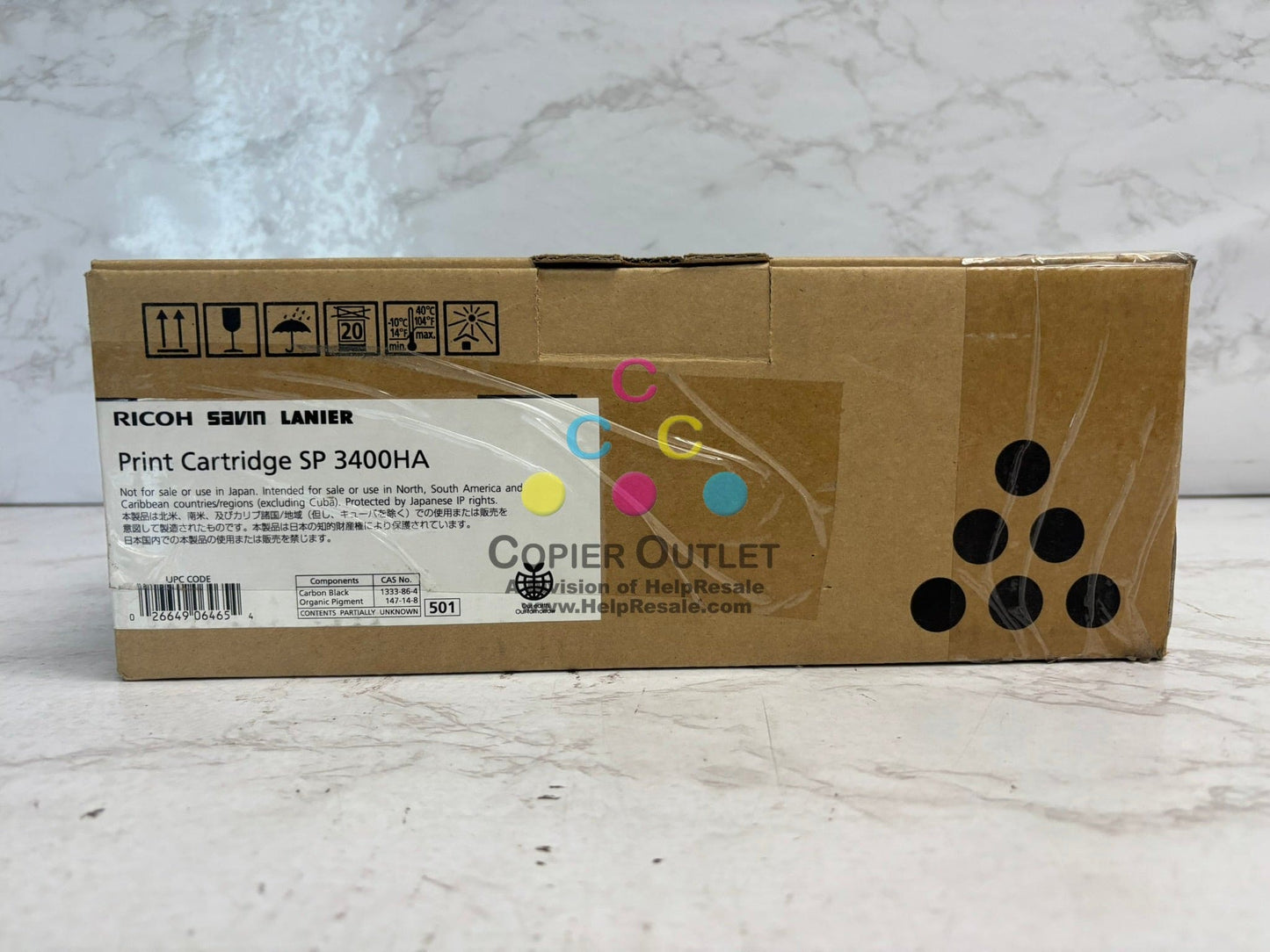 Genuine Ricoh Aficio SP 3400HA Black Toner/Drum Print Cartridge 406465, M850-01
