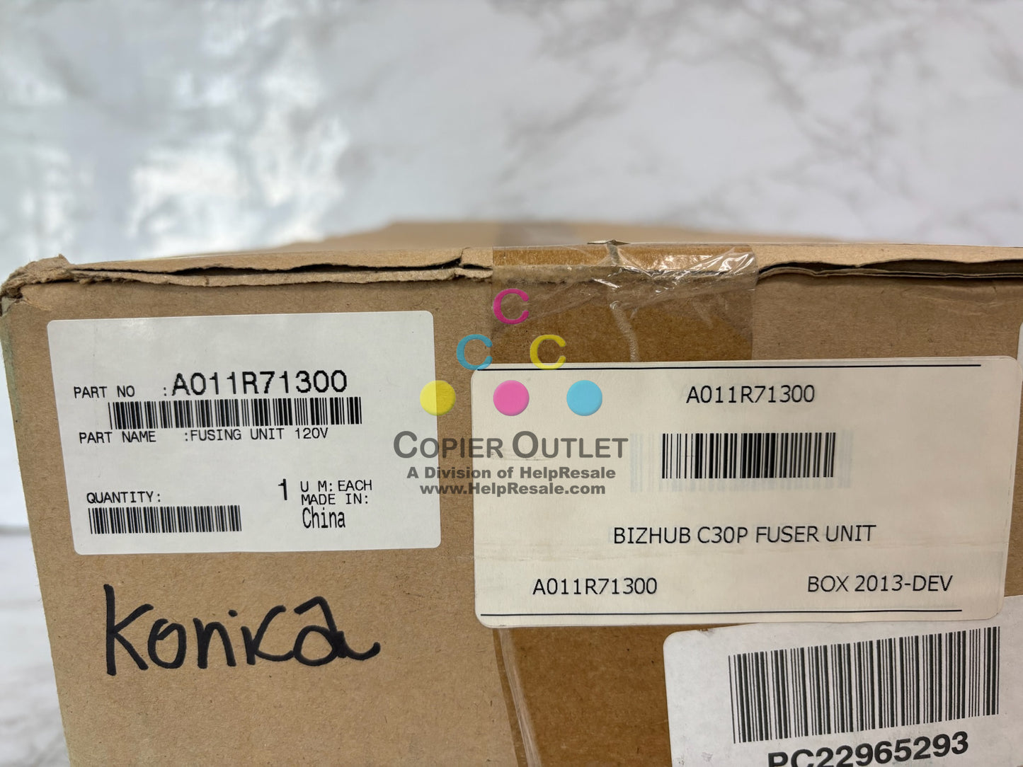 Genuine Konica Bizhub C30P Fusing Unit 120V A011R71300 (831A011R71300)