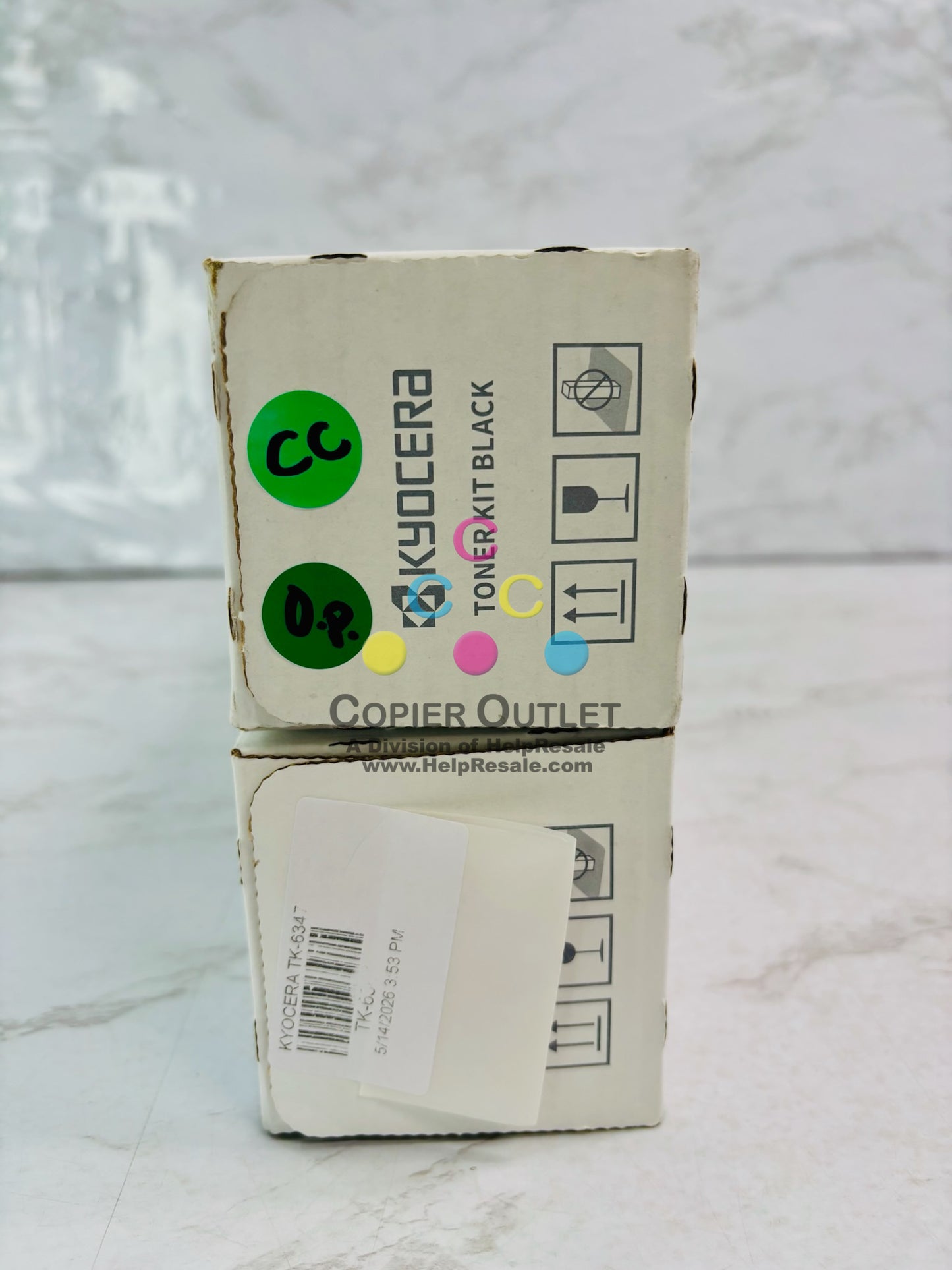 2 Open Genuine Kyocera TASKalfa 4004i, 5004i Black Toner TK-6347K