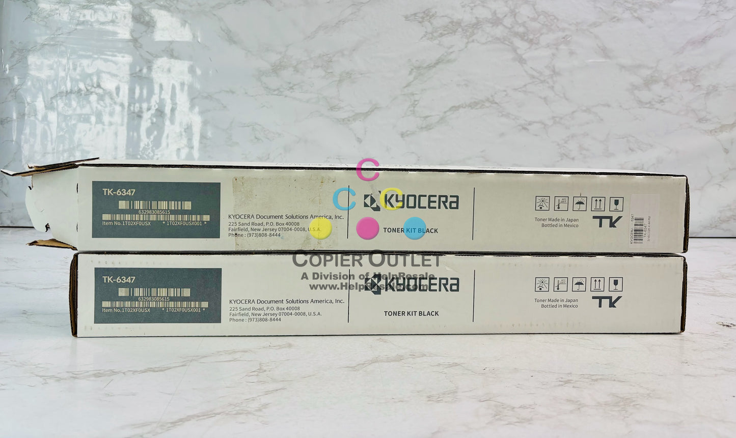 2 Open Genuine Kyocera TASKalfa 4004i, 5004i Black Toner TK-6347K
