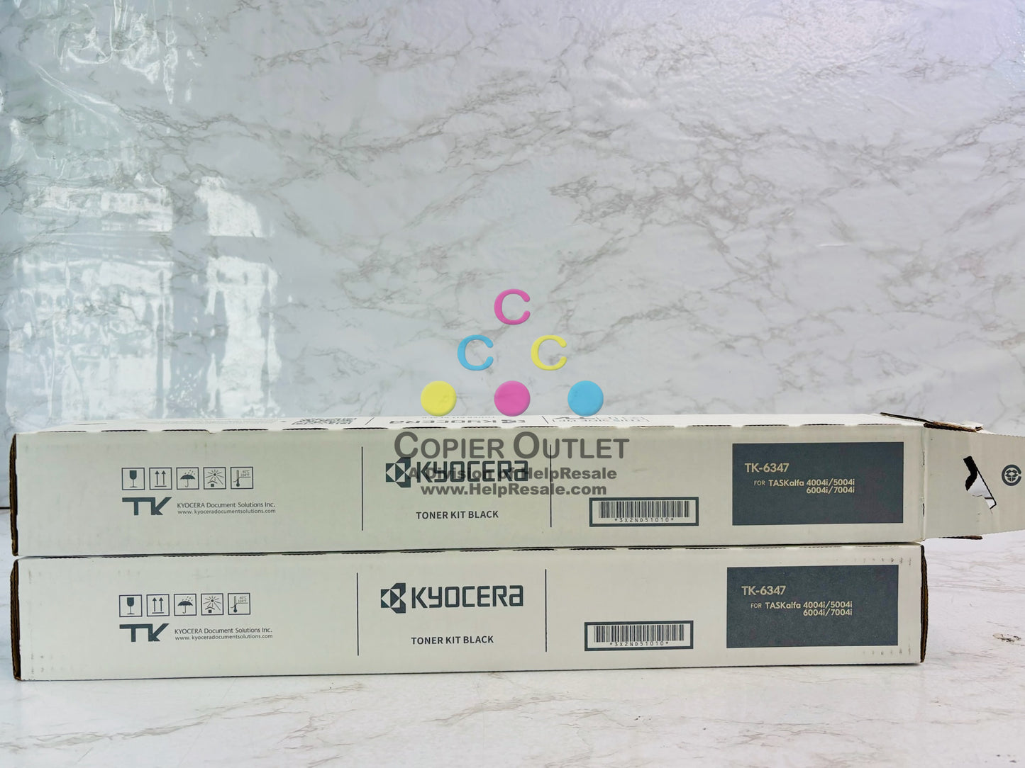 2 Open Genuine Kyocera TASKalfa 4004i, 5004i Black Toner TK-6347K