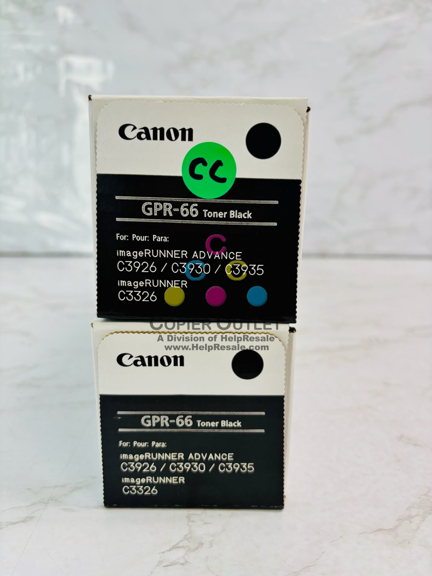 2 Genuine Canon iR Adv C3926,C3930,C3935 Black Toner GPR-66K