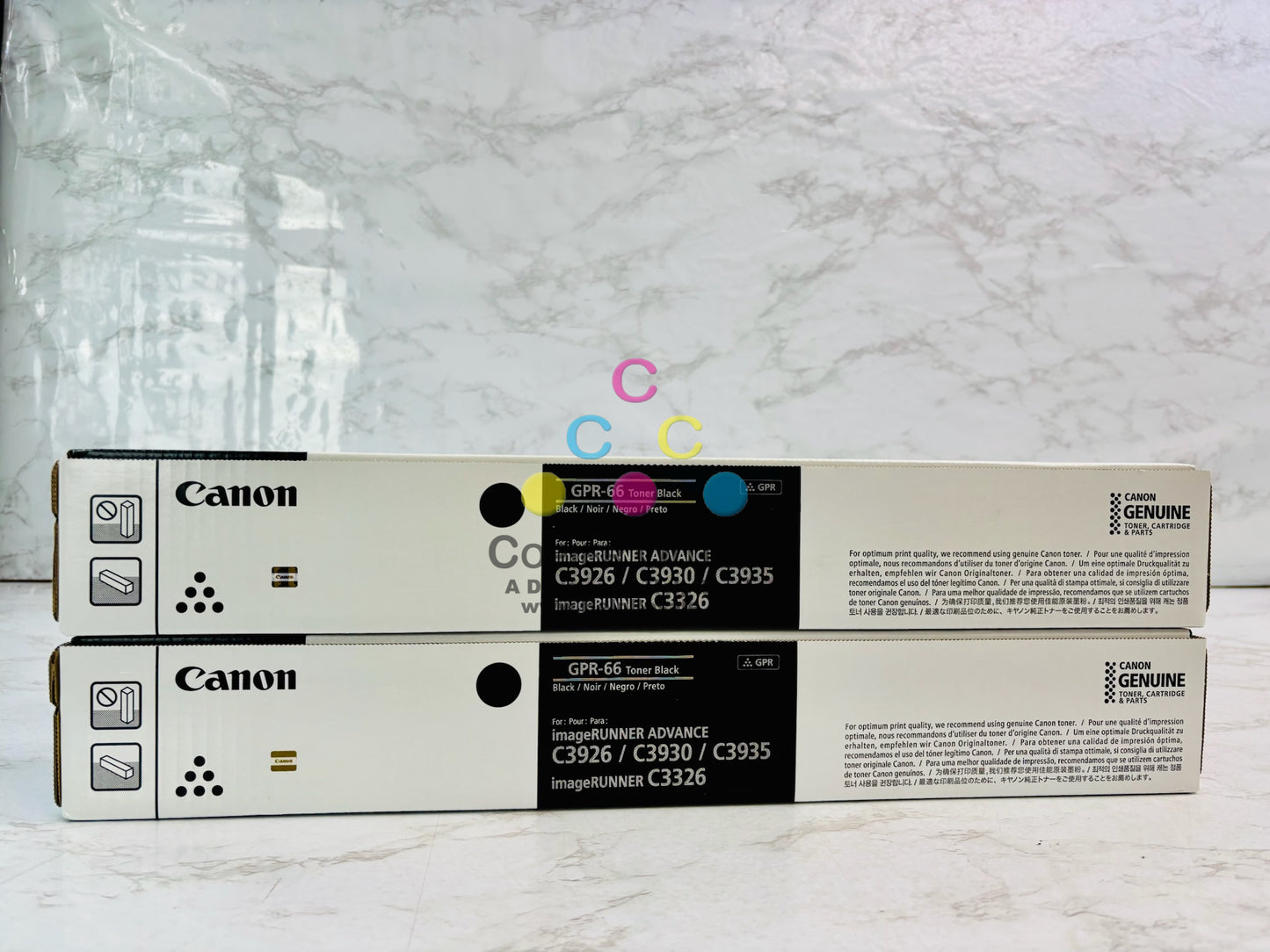 2 Genuine Canon iR Adv C3926,C3930,C3935 Black Toner GPR-66K