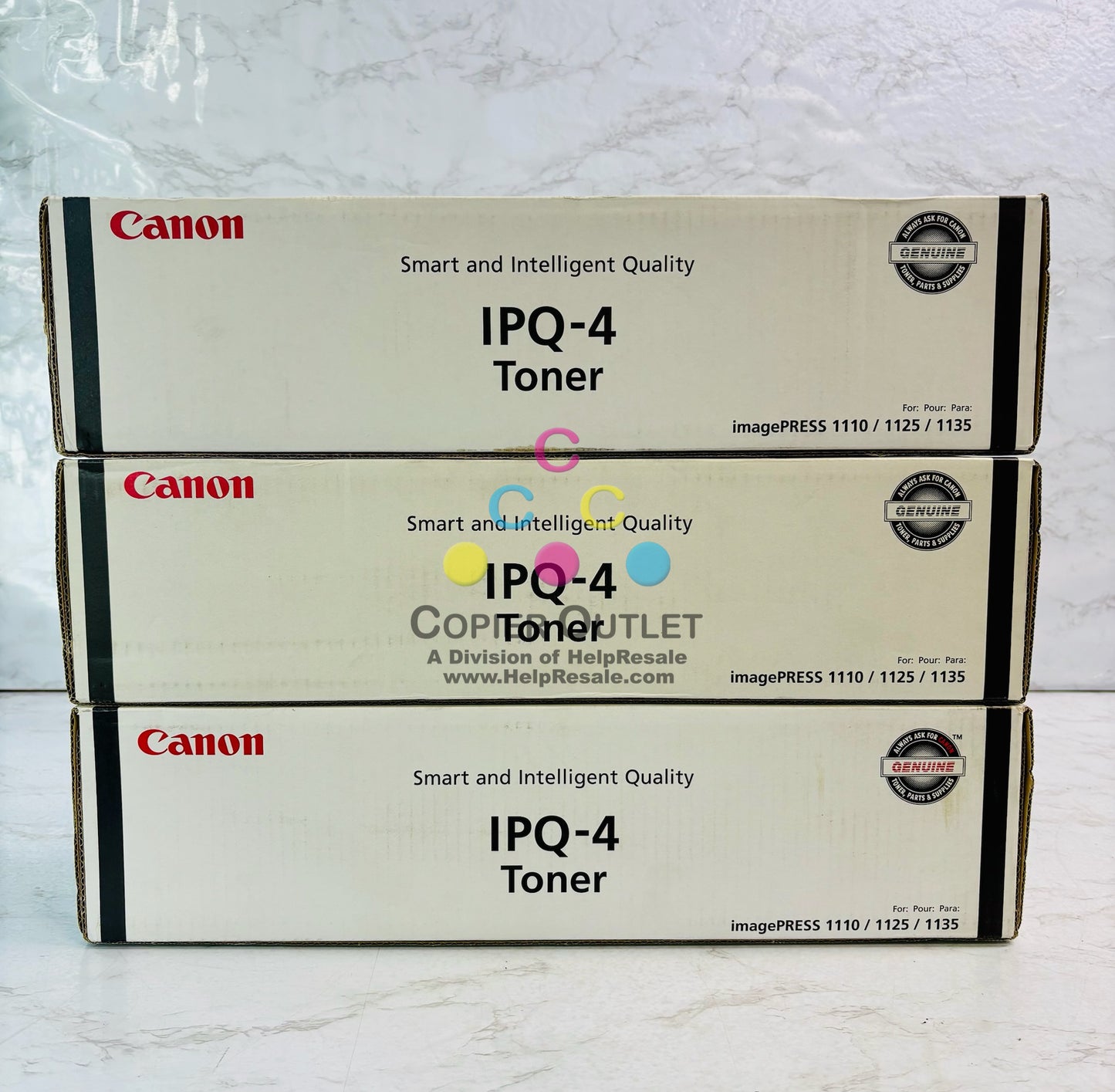3 Genuine Canon imagePRESS 1110, 1110P Black Toner 1PQ4, 2784B003