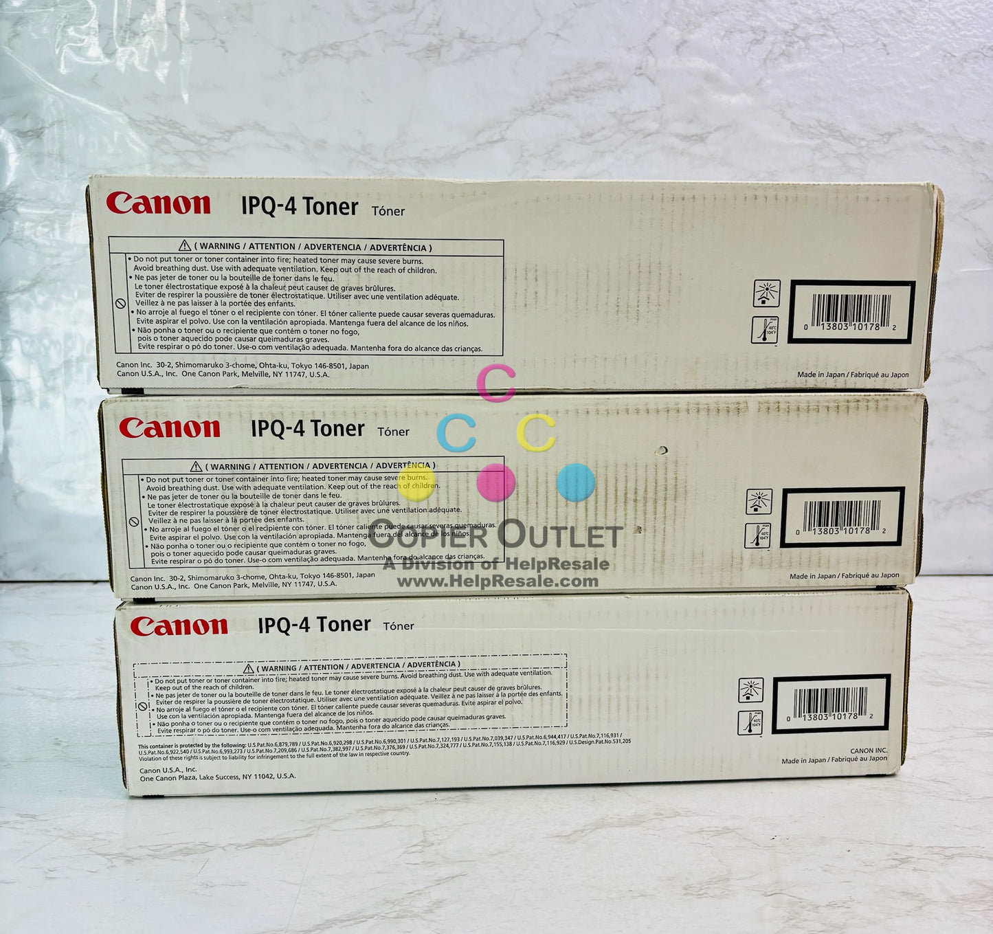 3 Genuine Canon imagePRESS 1110, 1110P Black Toner 1PQ4, 2784B003