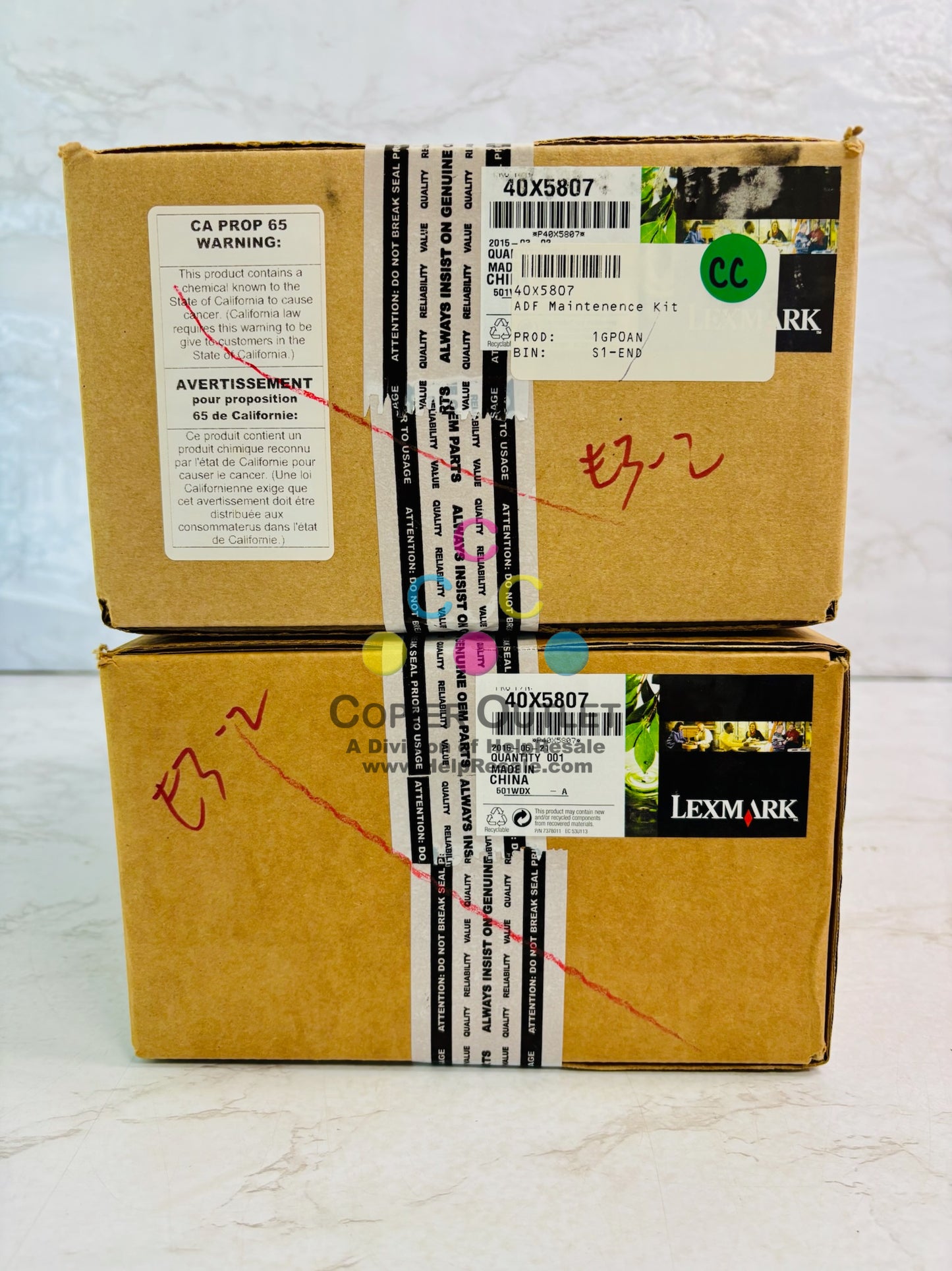 2 Genuine Lexmark X466de, X464de ADF Maintenance Kit 40X5807