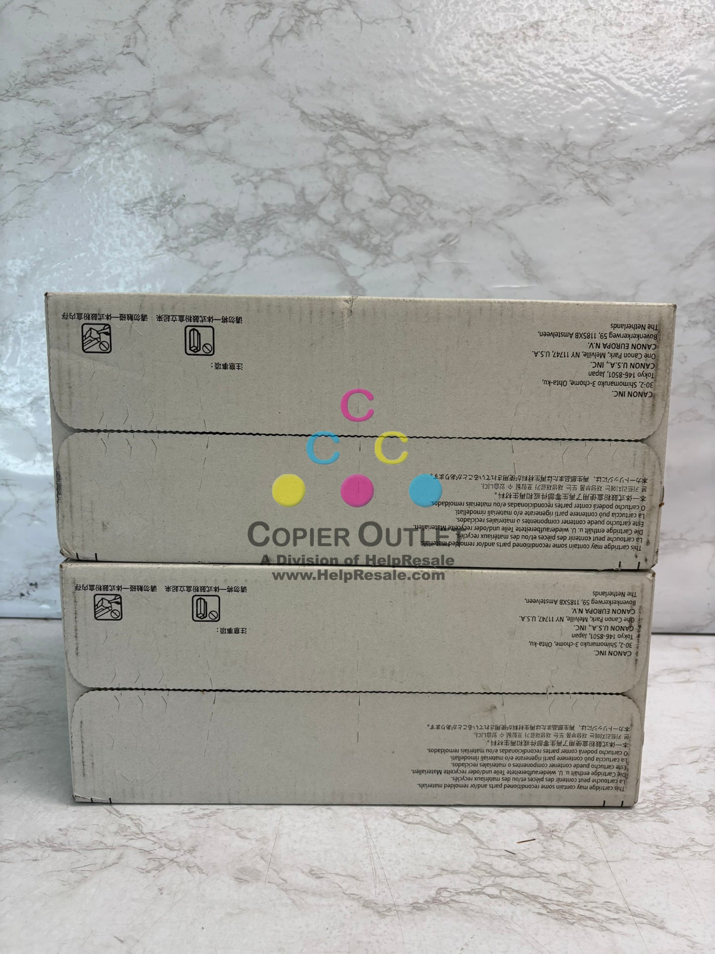 2 Genuine Canon iR Advance C475, C477 Mag & Yellow Toner T04, 2977C001, 2978C001