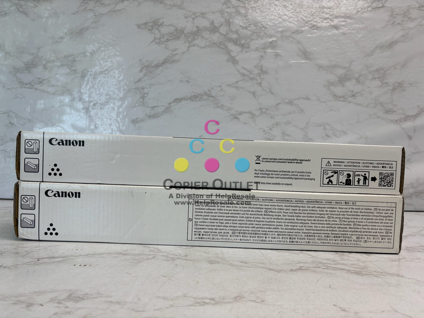 2 New Genuine Canon iR Adv C5840i,C5850i Cyan & Black Toners GPR-61C, GPR-61K