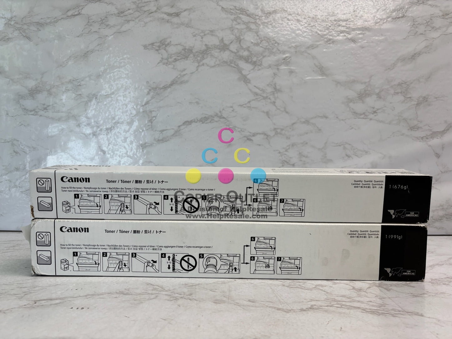 2 New Genuine Canon iR Adv C5840i,C5850i Cyan & Black Toners GPR-61C, GPR-61K