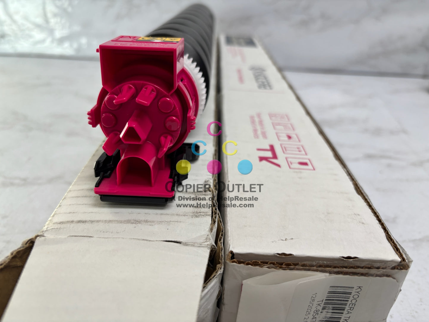 2 OEM Kyocera TASKalfa 4054ci, 5054ci Magenta Toners TK-8547M (1 New & 1 Open)