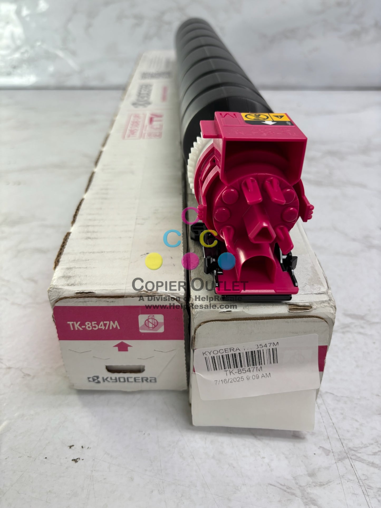 2 OEM Kyocera TASKalfa 4054ci, 5054ci Magenta Toners TK-8547M (1 New & 1 Open)