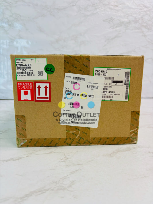 Genuine Ricoh Aficio MP C406 Fuser Fixing Unit D196-4031, D1964031